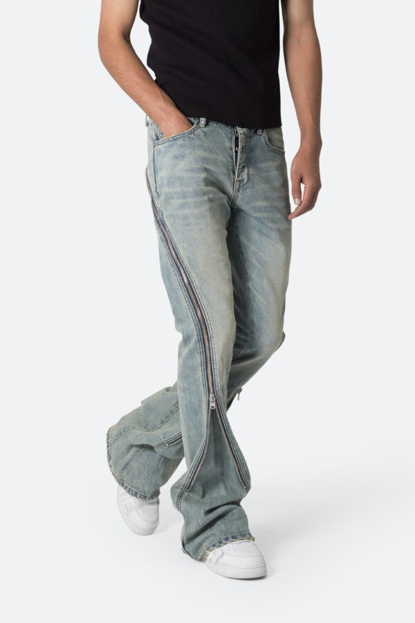 กางเกงยีนส์ทรงบานสไตล์ยุโรปอเม - Men'S Fashion Grey Jeans บทวิจารณ์และราคา