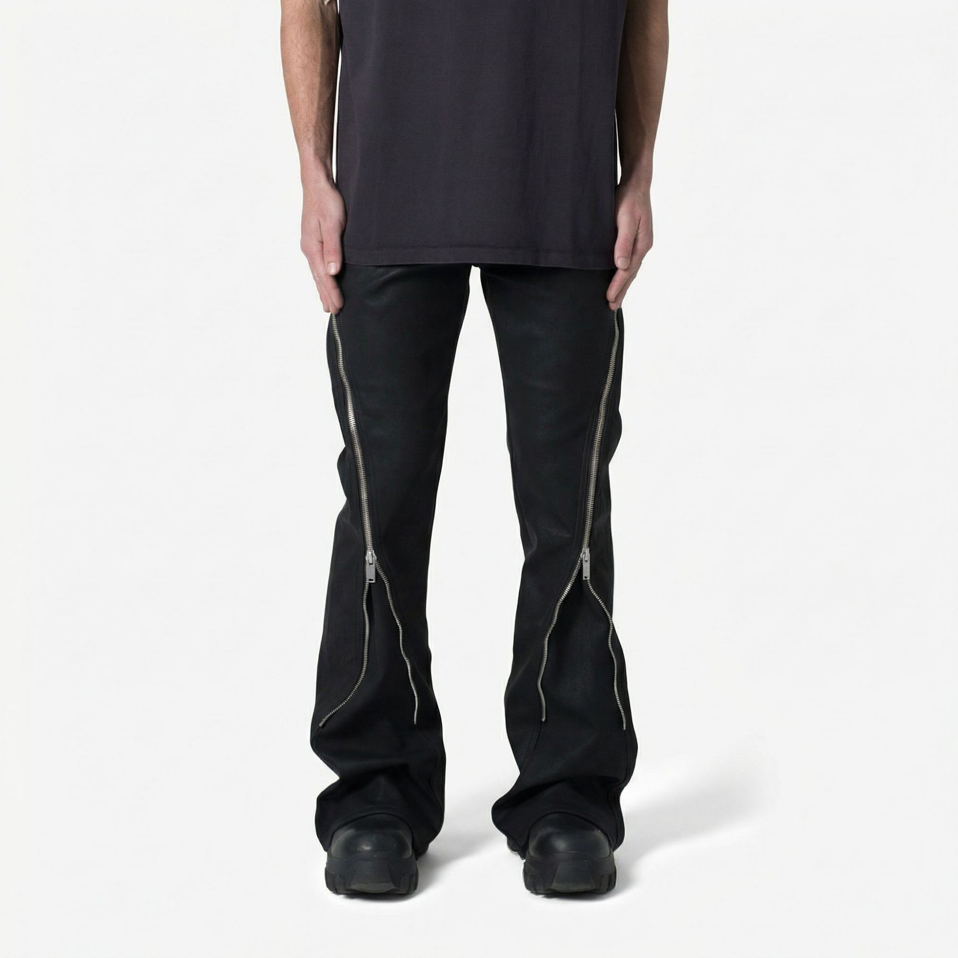 กางเกงยีนส์ทรงบานสไตล์ยุโรปอเม - Men'S Fashion Grey Jeans บทวิจารณ์และราคา