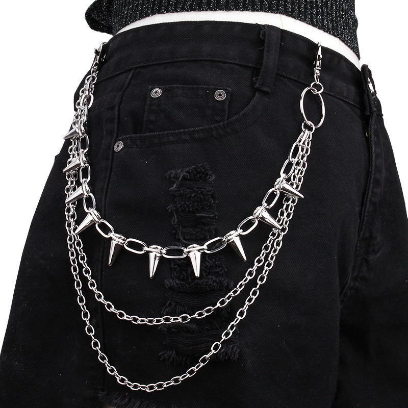 โซ่คาดเอวสไตล์ฮิปฮอป พังก์ร็อก - Men'S Fashion Jeans บทวิจารณ์และราคา
