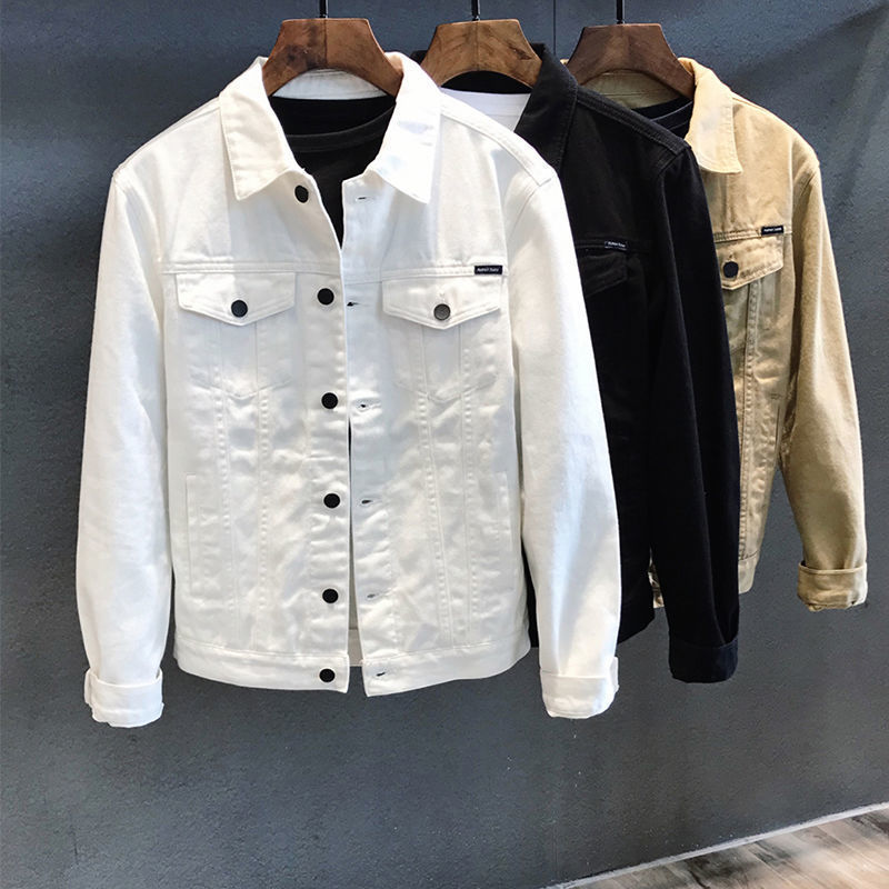 ฤดูใบไม้ผลิฤดูใบไม้ร่วงผู้ชาย  - Mens Fashion Denim Jacket บทวิจารณ์และราคา