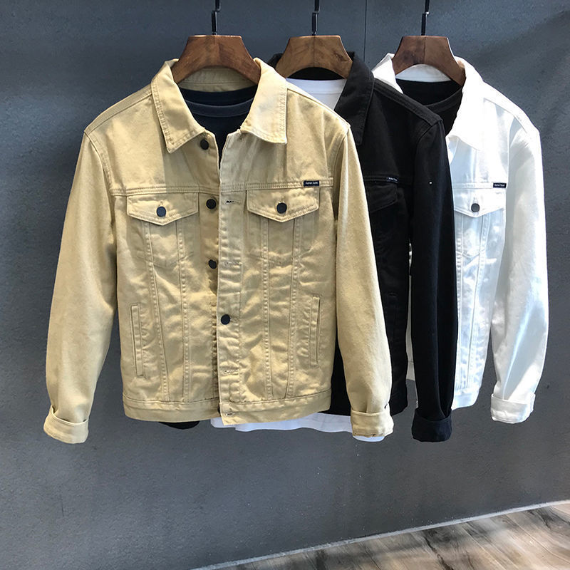 ฤดูใบไม้ผลิฤดูใบไม้ร่วงผู้ชาย  - Mens Fashion Denim Jacket บทวิจารณ์และราคา