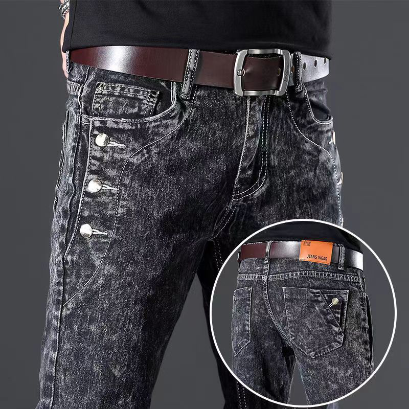 คลาสสิก Slim Vintage แฟชั่นผู้ - Men'S Fashion Grey Jeans บทวิจารณ์และราคา