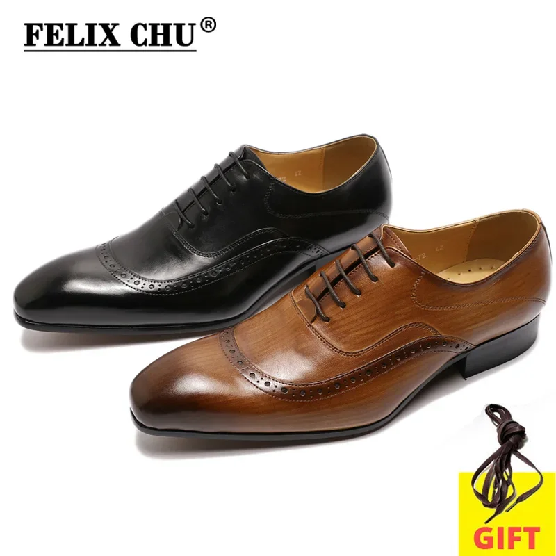 ผู้ชายหรูหราของแท้หนัง Oxford  - Oxford Shoes Brogue บทวิจารณ์และราคา