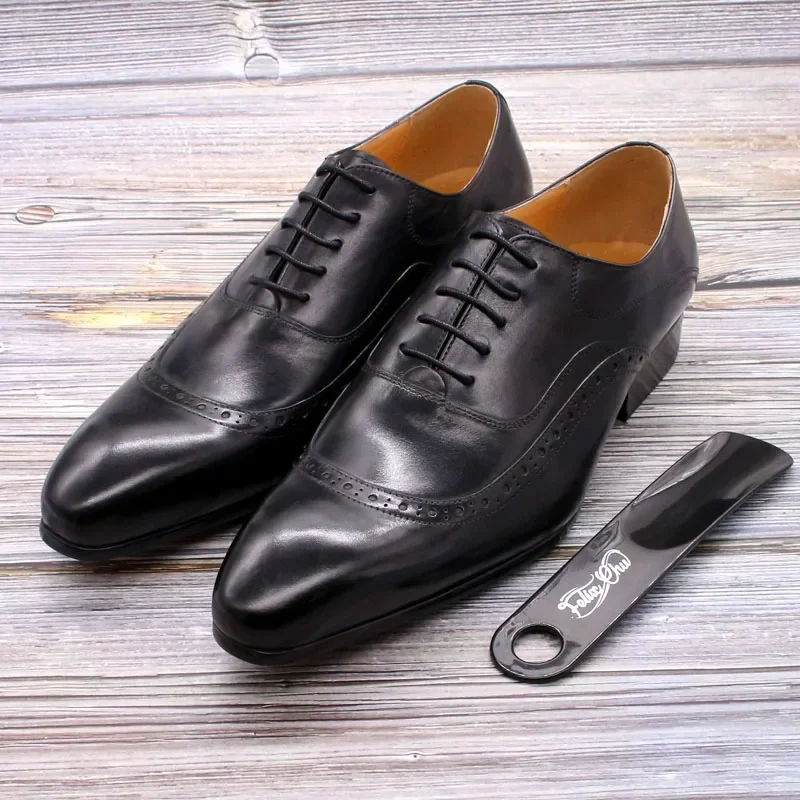 ผู้ชายหรูหราของแท้หนัง Oxford  - Oxford Shoes Brogue บทวิจารณ์และราคา
