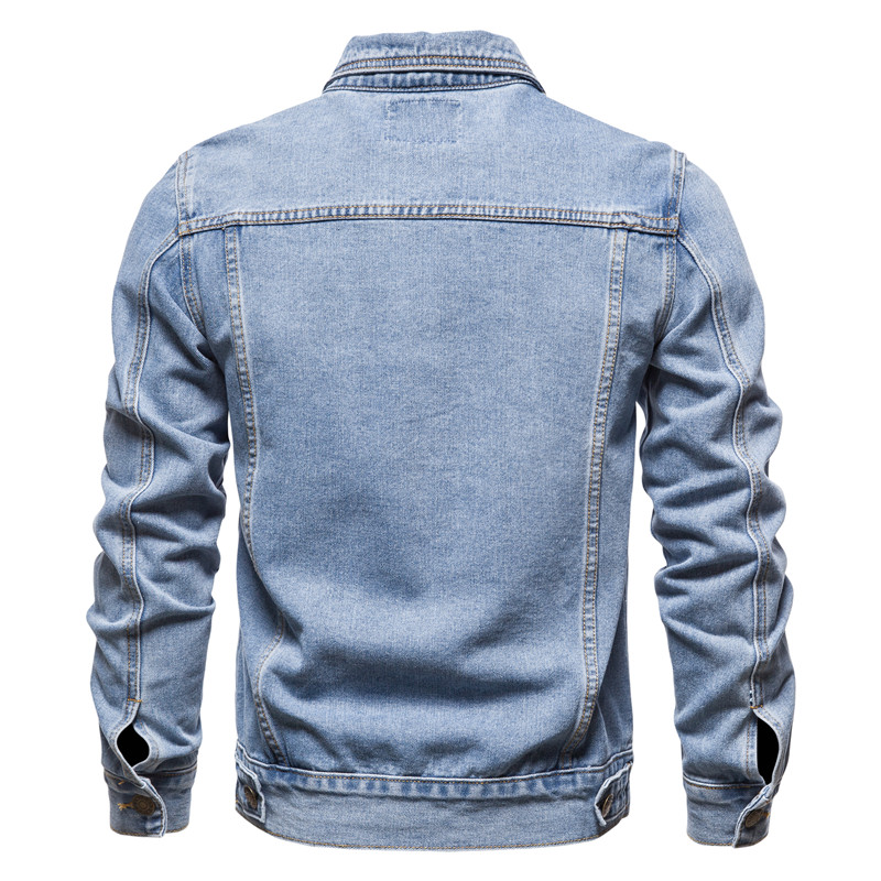 แจ็คเก็ตยีนส์ผู้ชายสีพื้น ฤดูใ - Mens Fashion Denim Jacket บทวิจารณ์และราคา