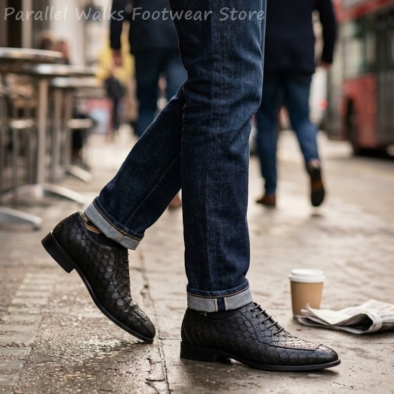 รองเท้าอ็อกซ์ฟอร์ดผู้ชายลายหนั - Oxford Shoes Brogue บทวิจารณ์และราคา