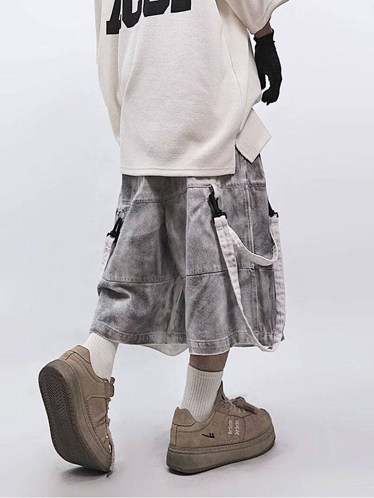 กางเกงยีนส์ขาดสไตล์เรโทรฮิปฮอป - Men Fashion Jeans บทวิจารณ์และราคา