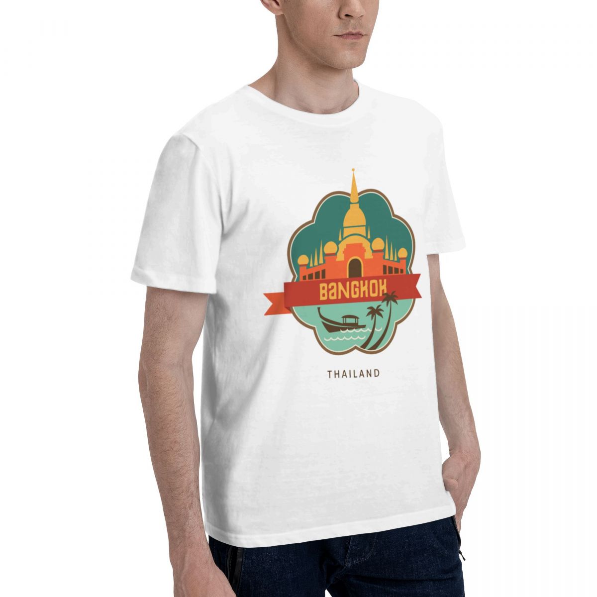เสื้อยืดผ้าฝ้าย100% ของที่ระลึ - Mens Fashion Bangkok บทวิจารณ์และราคา